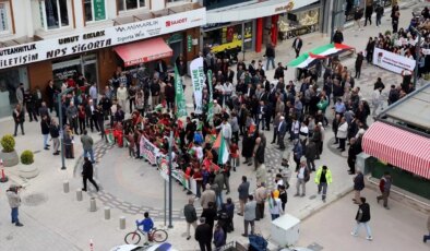 Cihanbeyli’de Gazze’ye Destek Yürüyüşü Düzenlendi