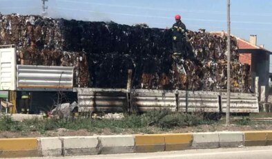 Ereğli’de Tırın Dorsesinde Yangın Paniği