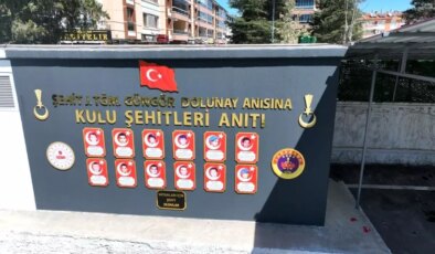 Kulu’da şehitler için anıt yapıldı