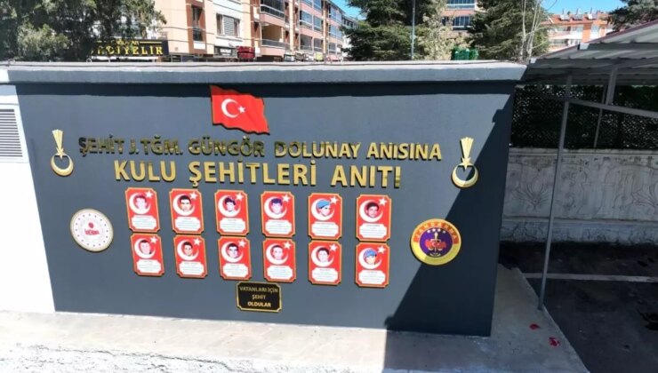 Kulu’da şehitler için anıt yapıldı