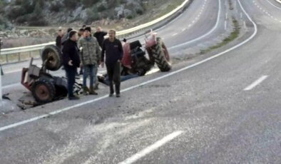 Traktör Kazasında 1 Kişi Hayatını Kaybetti, Sürücü Yaralandı