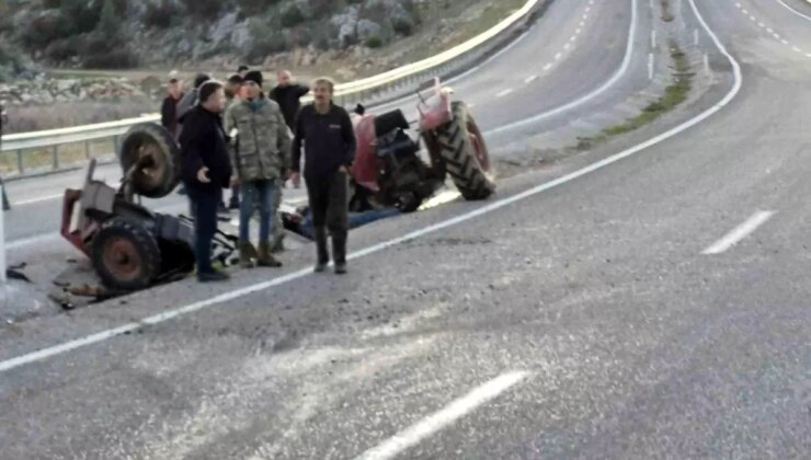 Traktör Kazasında 1 Kişi Hayatını Kaybetti, Sürücü Yaralandı
