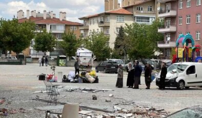 Konya’da Doğalgaz Patlamasında Aileler Eşyalarını Kurtarma Telaşına Düştü