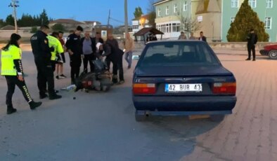Konya’da Motosiklet ile Otomobil Çarpıştı: 1 Yaralı