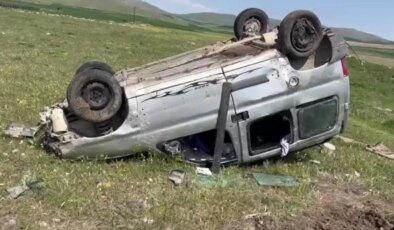 Konya’da Takla Atan Araçta 2 Kişi Yaralandı