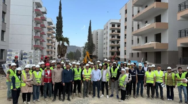 KTÜN İnşaat Mühendisliği Öğrencileri Deprem Bölgesinde Teknik Gezi Gerçekleştirdi