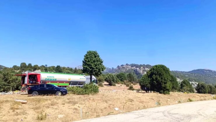 Konya’da Çöplük Yangını Ormana Sıçradı, Ekipler Müdahale Etti
