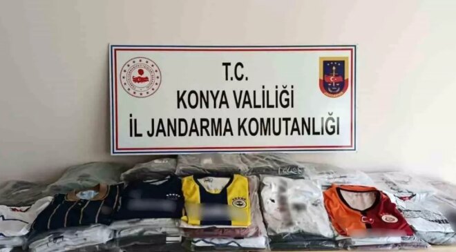 Konya’da Kopya Tişört ve Forma Operasyonu: 955 Adet Ele Geçirildi
